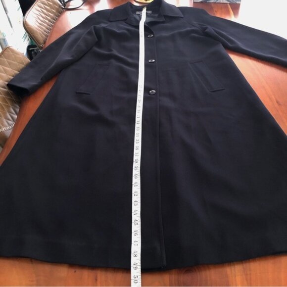 Vintage 90s Oversized Minimalist Navy Baggy Long Jacket Trench Coat. Large - Picture 10 of 10